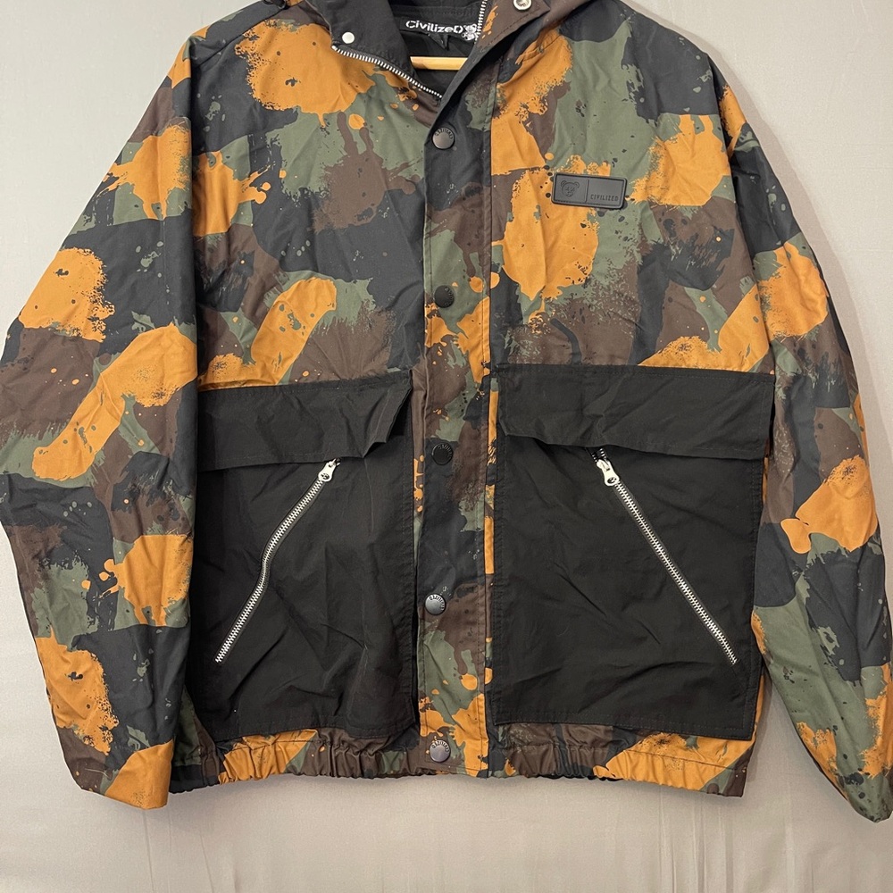 Civilized Camo Utility Nylon Hoodie Men’s size medium great condition